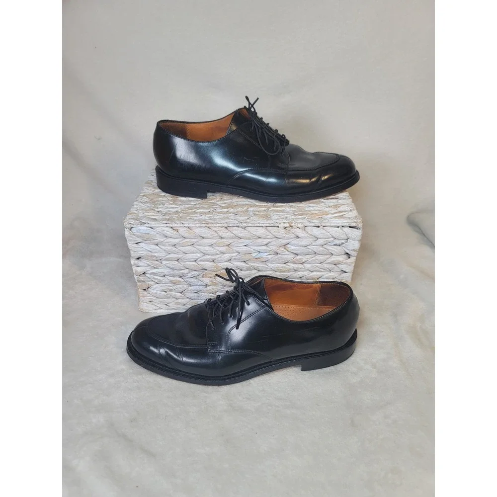 Cole Haan Black Leather Split Toe Derby Dress Shoes Career Oxford Size 9D Formal